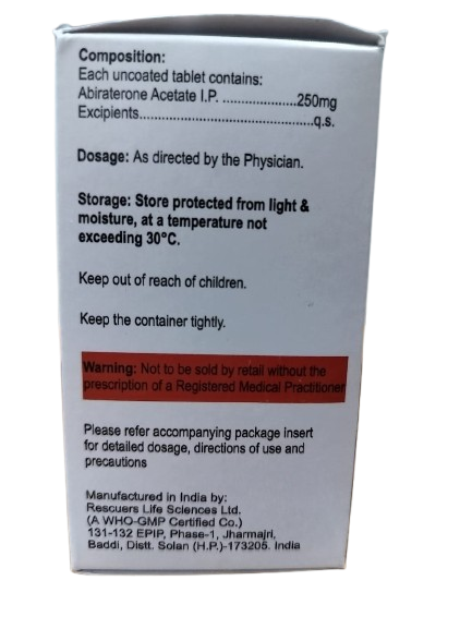 Abiraterone Acetate Tablets (Prostiga 250mg) manufacturer in India