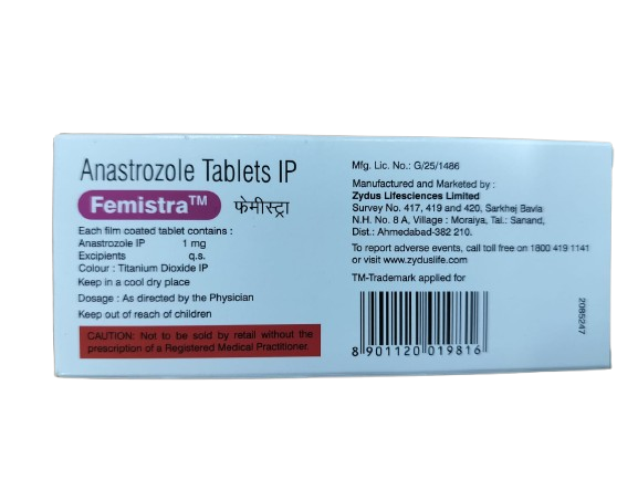  Femistra 1mg  Anastrozole Tablets manufacturer in India